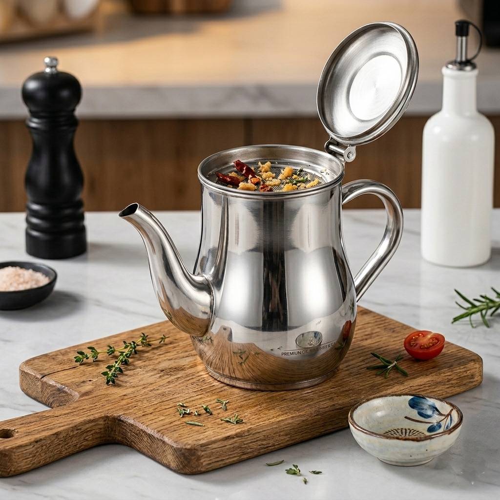 Stainless Steel Oil Strainer Pot